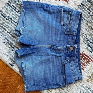 High rise jean shorts